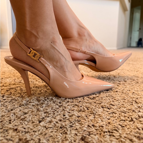 Berness Shoes - Chic Tan Slingback Heels